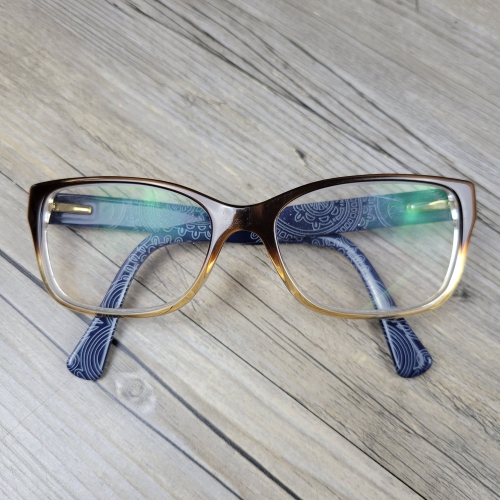 Ralph Lauren Eyeglass Frames RA7064 1114 Brown Navy Women 52-16-135 - Picture 7 of 15